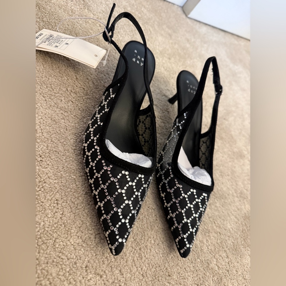 A New Day NWT Black Kitten Heel - Picture 5 of 11